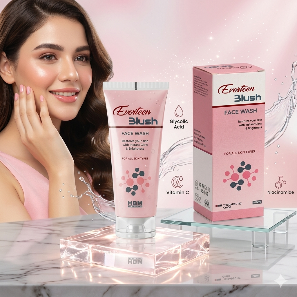 Everteen Blush Brightening Face Wash โ Instant Glow & Radiant Skin | For All Skin Types (100ml)