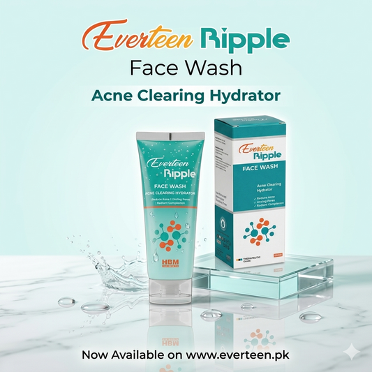 Everteen Ripple Face Wash – Best Acne Face Wash in Pakistan | Salicylic Acid + Niacinamide