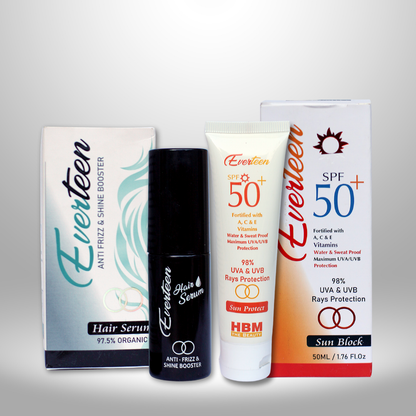 Sun & Shine Pack – Hair Serum + Sun Protect