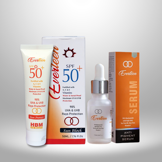 Breakout & Defense Pack-Sun Protect + Niacinamide Anti-Pigment Serum