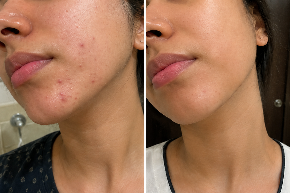 Before and after result