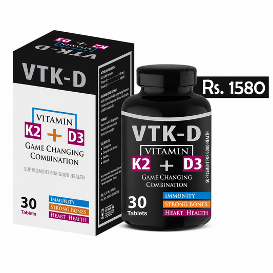 VTK-D Vitamin K2 + D3 Tablets for Bone Health Immunity and Heart Support in Pakistan