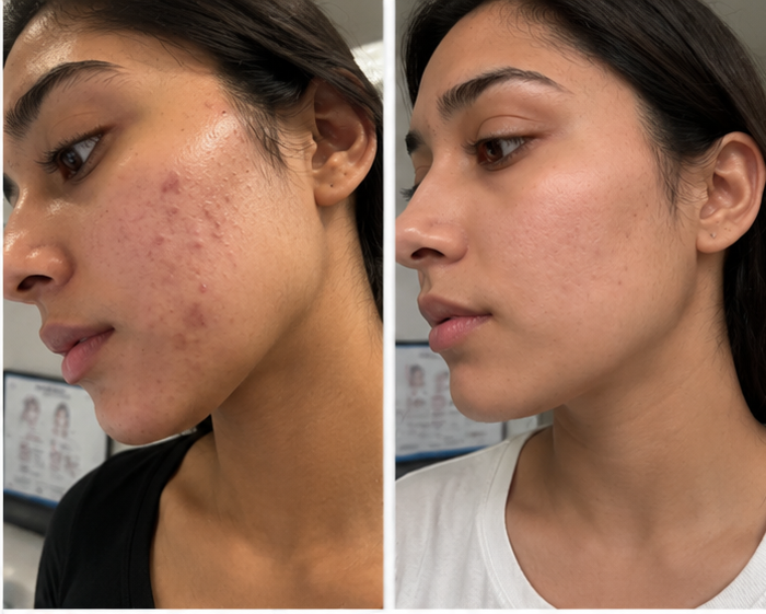 Before and after result