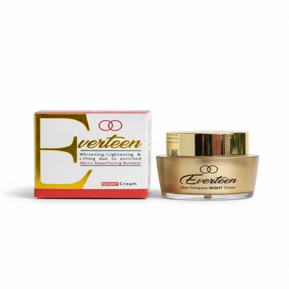 Everteen skin care product with jar and box on a white background