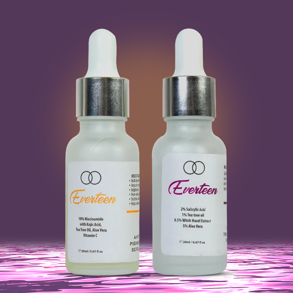 Everteen Clear & Glow Combo – Anti Pigment + Acne Treatment Serums